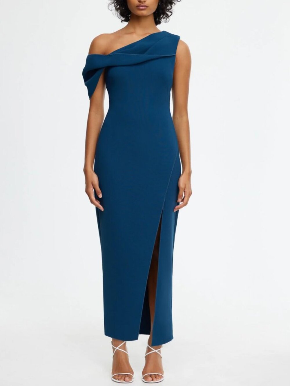 Acler Ashford Maxi Midi Dress - Sea Navy Blue Cocktail Holiday